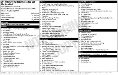2019 RAM 1500 Rebel Quad Cab 4x4 6'4' Box
