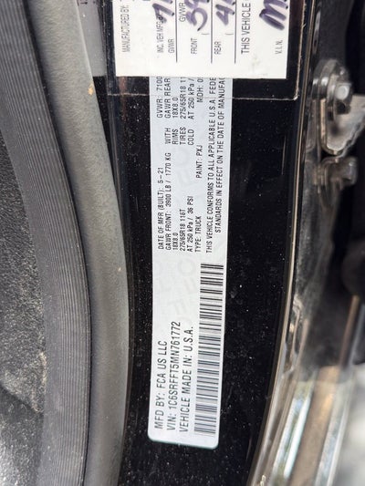 2021 RAM Ram 1500 Big Horn Crew Cab 4x4 5'7' Box