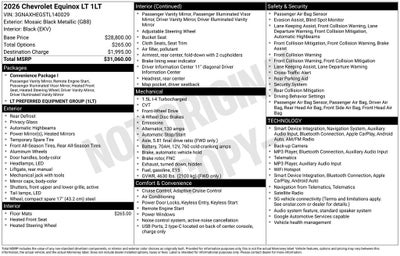 2026 Chevrolet Equinox FWD LT