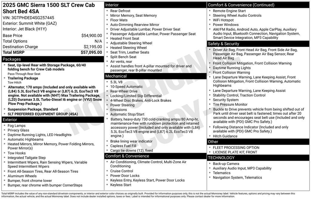 2025 GMC Sierra 1500 2WD Crew Cab Short Box SLT