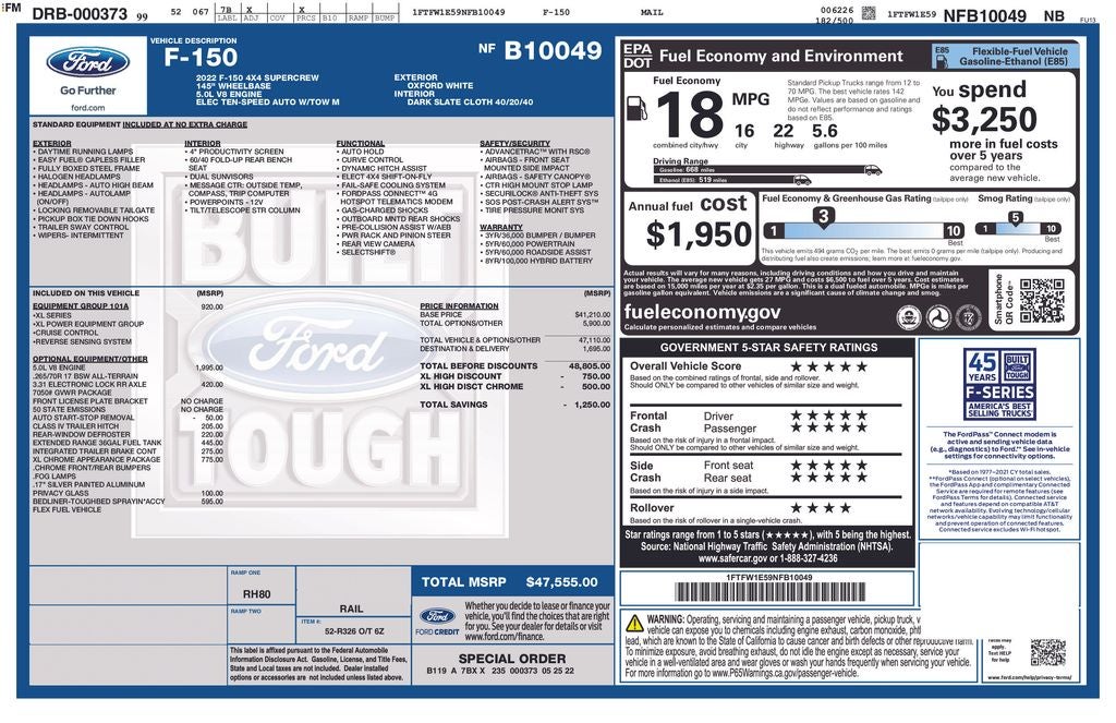 2022 Ford F-150 XL