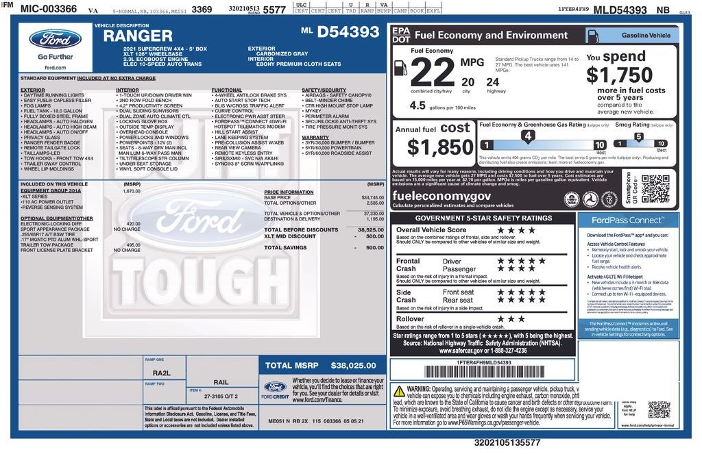 2021 Ford Ranger XLT