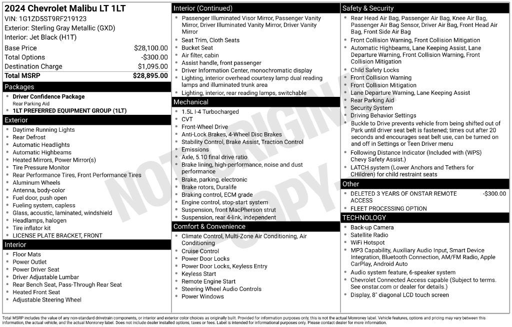 2024 Chevrolet Malibu FWD 1LT