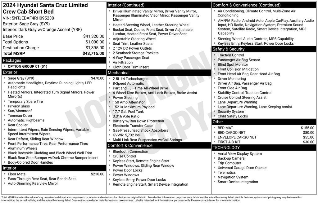 2024 Hyundai Santa Cruz Limited