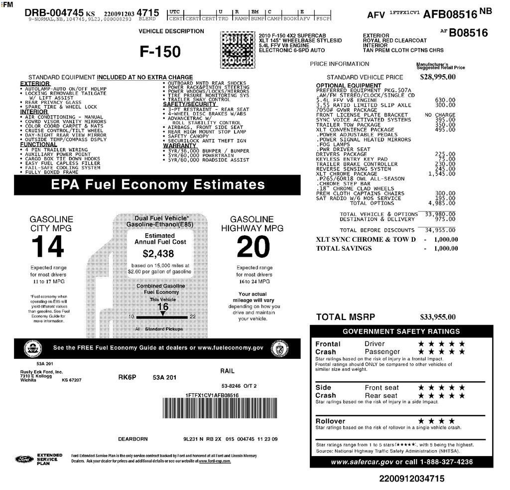 2010 Ford F-150 XL