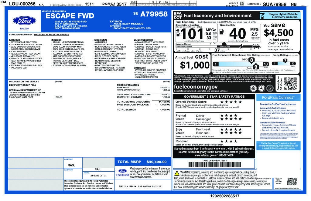 2025 Ford Escape PHEV