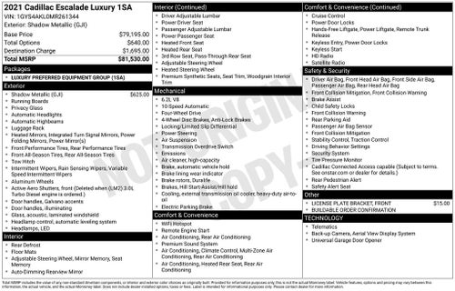 2021 Cadillac Escalade Luxury