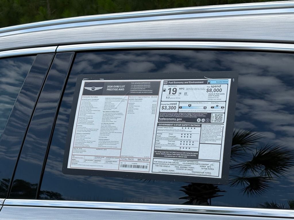 2026 Genesis GV80 3.5T Prestige