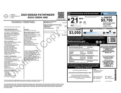 2025 Nissan Pathfinder Rock Creek
