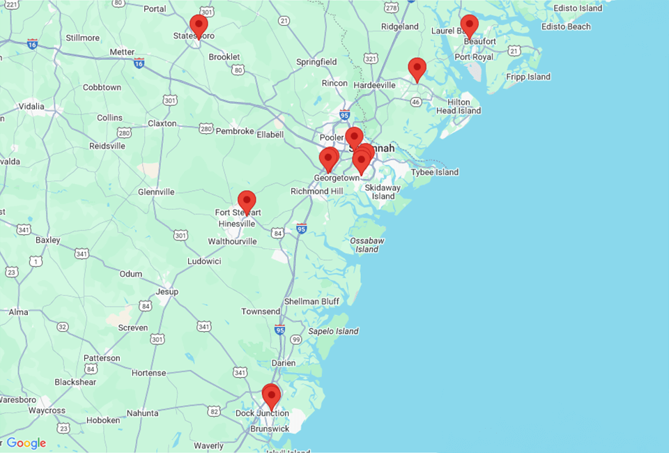 Map of Genesis of Hilton Head in Bluffton SC